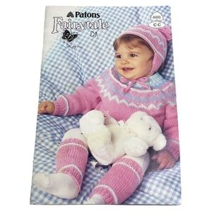 Vintage 1987 Patons Fairytale DK Baby Knitting Pattern Book